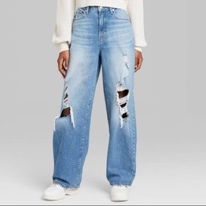 NWT Super High Rise Baggy Jeans Wild Fable, Sz 6